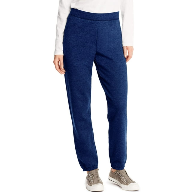 Hanes Women`s ComfortSoft EcoSmart Sweatpants, S, Navy Heather