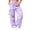 W10-Purple, variant on Rhuody Women Pants Wide Leg Loose Fit Elastic Waist Solid Color Trousers With Pocket Fashion Wear 2Xl Red