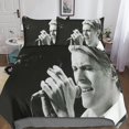 thumbnail image 3 of David Bowie Duvet Cover Set,3D Rock 'n' Roll Bedding Set with Microfiber Pillowcases & Zipper Closure Quilt Case Singer Printed Effect King, 3 of 5