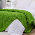 thumbnail image 1 of ZXNYH Chunky Knit Blanket Throw 51"x63", 100% Hand Knitted Chenille Throw Blanket, Big Soft Thick Yarn Cable Knit Blanket, Large Rope Knot Crochet Throw Blankets for Couch Bed Sofa (Beige), 1 of 7