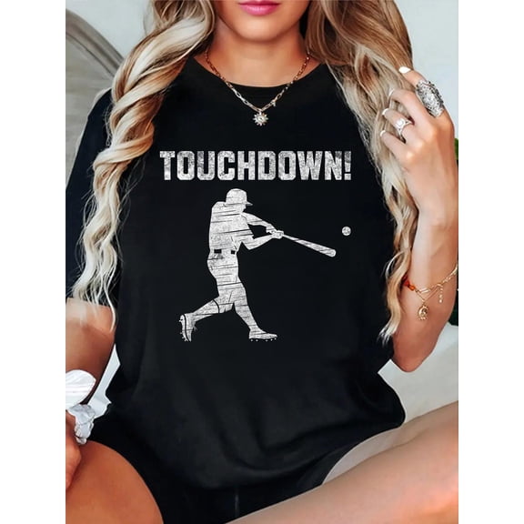 Touchdown Baseball Men Touch Down Funny Ironic Baseball Mens T-Shirt