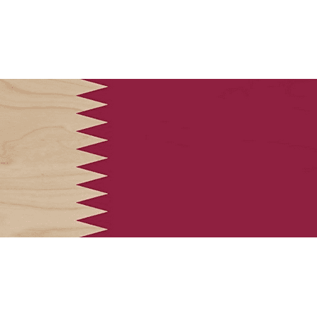  Qatar  World Country National Flags Plywood Wood Print 