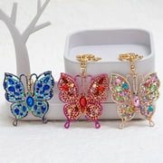 SPRING PARK Women Rhinestone Butterfly Charm Jewelry Keychain Key Holder Keyring Bag Hanging