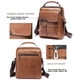 thumbnail image 3 of Bolso de hombro pequeño para hombre, de piel, tipo bandolera, tipo sobre, para iPad de 9,7", para el trabajo, la oficina y los negocios, 3 of 8
