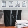 thumbnail image 4 of Cesta de lavandería CleverMade Midnight Black/Shadow Grey, 64 L, paquete de 2, 4 of 8