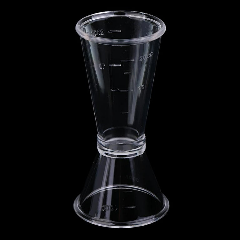 20cc-40cc Clear PC Resin Jigger Cocktail Drink Spirit Measure Cup Avec  Double Ouverture Bouche (sans Bpa, Sans FDA Certifiée)