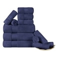 thumbnail image 2 of BNM Turkish Cotton Heavyweight 12 Piece Towel Set, Crown Blue, 2 of 5