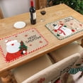 thumbnail image 5 of 13" x 18" Christmas Placemats Table Mat with Santa Snowman Place Mat Cloth Xmas Kitchen Mat Holiday Decoration for Dining Table Home, 5 of 5