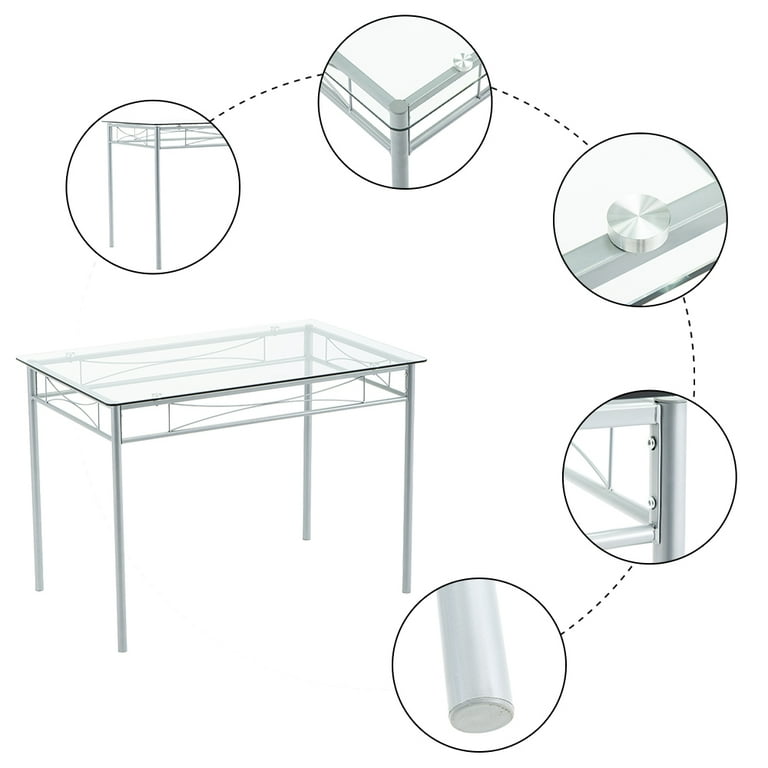 Glass dining table 2025 4 seater price