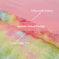 thumbnail image 4 of RYNGHIPY Twin Faux Fur Bedding Set for Girls 3Pcs Rainbow Bubble Comforter Set for Kids Tie-Dyeing Rainbow Bed Comforter Set with 1 Plush Fuzzy Comforter and 2 Pillowcases, 4 of 8