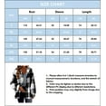 thumbnail image 4 of Womens Plaid Shacket Jacket Long Sleeve Button Down Fleece Hooded Jacket Warm Coat Fall Winter Sherpa Fuzzy Jacket, 4 of 4