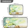 thumbnail image 2 of SKYSONIC White Wine Glass Vineyard Kitchen Rugs Set of 2, Green Grapes Cheese Floor Runner Area Rug Washable Carpet Mat Perfect for Living Room Bedroom Entryway, 2 of 7