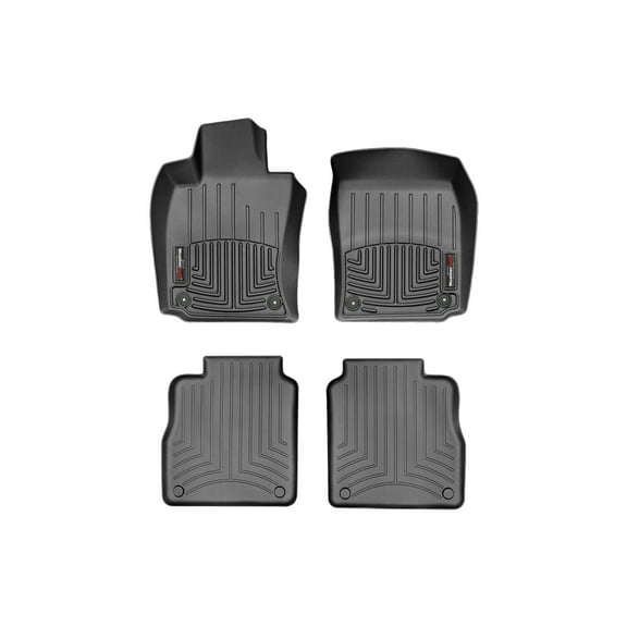 WeatherTech Custom Fit FloorLiners compatible with 2010-2016 Porsche® Panamera - 1st & 2nd Row (2-pc. Rear Liner), Black