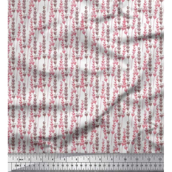 Soimoi Cotton Jersey Fabric Lavender Shirting Print Fabric by Yard 58 Inch Wide