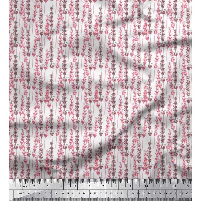 Soimoi Rayon Fabric Lavender Shirting Decor Fabric Printed Yard 56 Inch Wide
