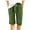 Army-Green, variant on Mrat Linen Shorts Ladies Fashion Women Casual Loose Shorts Elastic Waist Summer Half Pants Women Unniform Pants S-174 Army-Green M