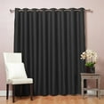 thumbnail image 1 of Quality Home Flame Retardant Wide Basic Blackout Curtain - Black - 100" x 108" (Single Panel), 1 of 4