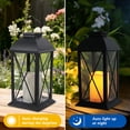 thumbnail image 4 of Solar Lanterns Outdoor Waterproof: 2 Pack Hanging Solar Lights for Outside Patio Porch Garden Tabletop Decor - Bright LED Warm White Solar Powered Lighting, 4 of 8