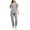 A196 Gray, variant on Trikvn Nursing Scrub Sets for Women Classic V-Neck Medical Uniforms Short Sleeve Top and Elastic Waist Jogger Pants Athletic Stretch Healthcare Apparel with Pockets