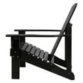 thumbnail image 2 of Shine Company Traditional Cedar Wood Patio Firepit Adirondack Chair in Black, 2 of 7