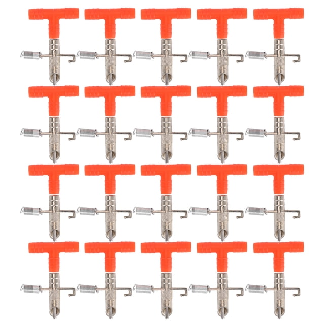 20 bebederos automáticos de tres vías con resorte para conejos, pollos y patos, duraderos, con boquilla de alimentación de agua.