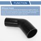 thumbnail image 4 of Ofertas Únicas 1 pieza 57-76mm 2.24-2.99" ID 120mm 4.72" Longitud 45° Manguera de Silicona Negra para Automóvil Universal, 4 of 7