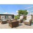 thumbnail image 2 of Tortuga Outdoor Rio Vista 5-Piece Fire Table Set - Sandstone, 2 of 7