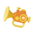 thumbnail image 2 of Silbato para niños, juguete musical con forma de trompeta, premio en el aula, juguete de desarrollo sensorial, generadores de ruido para bebés de 2, 3 amarillo, 2 of 8