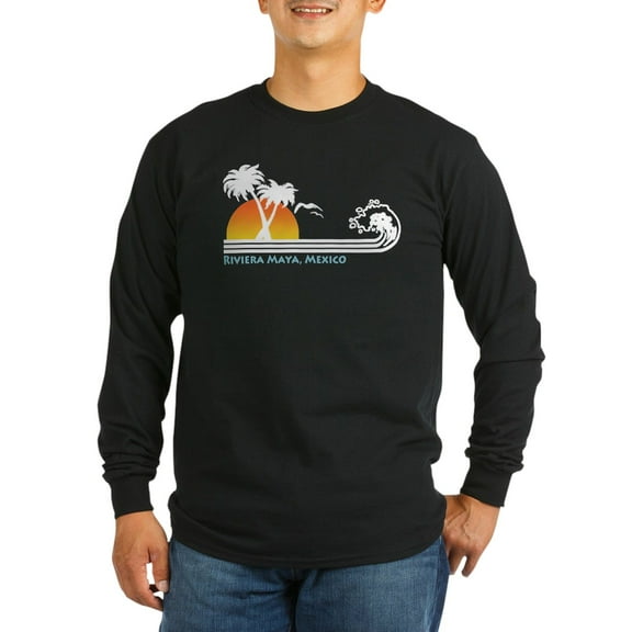 CafePress - Riviera Maya Mexico Long Sleeve Dark T Shirt - Long Sleeve Dark T-Shirt