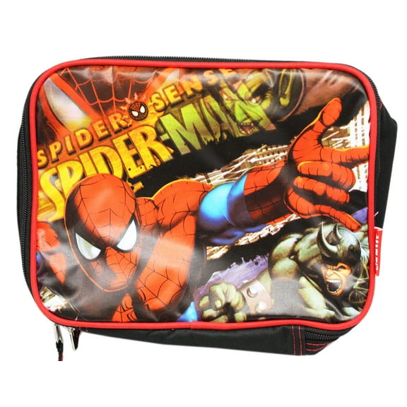 Spider-Man Spider Sense Shooting Webs Black/Red Insulated Lunch Bag