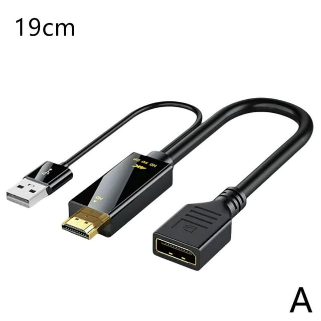 Wbxfbo 1x Câble HDMI vers DisplayPort 19 Cm/1,8 m