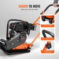 thumbnail image 5 of Dranite 6.5 HP 196cc Gas Powered Plate Compactor, 600 VPM & 4,200 lbs Force, 22.1" x 15.9" Plate for Asphalt, Patio, Paver, Walkway Landscaping Compaction, 5 of 6