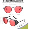 thumbnail image 3 of Gafas de sol redondas estilo steampunk vintage con protección UV40, 3 of 5