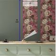 thumbnail image 5 of Ambesonne, Flowers Vintage Peel & Stick Wallpaper for Home, Nostalgic Peony Art, 13"x36", Hot Pink Champagne, 5 of 5