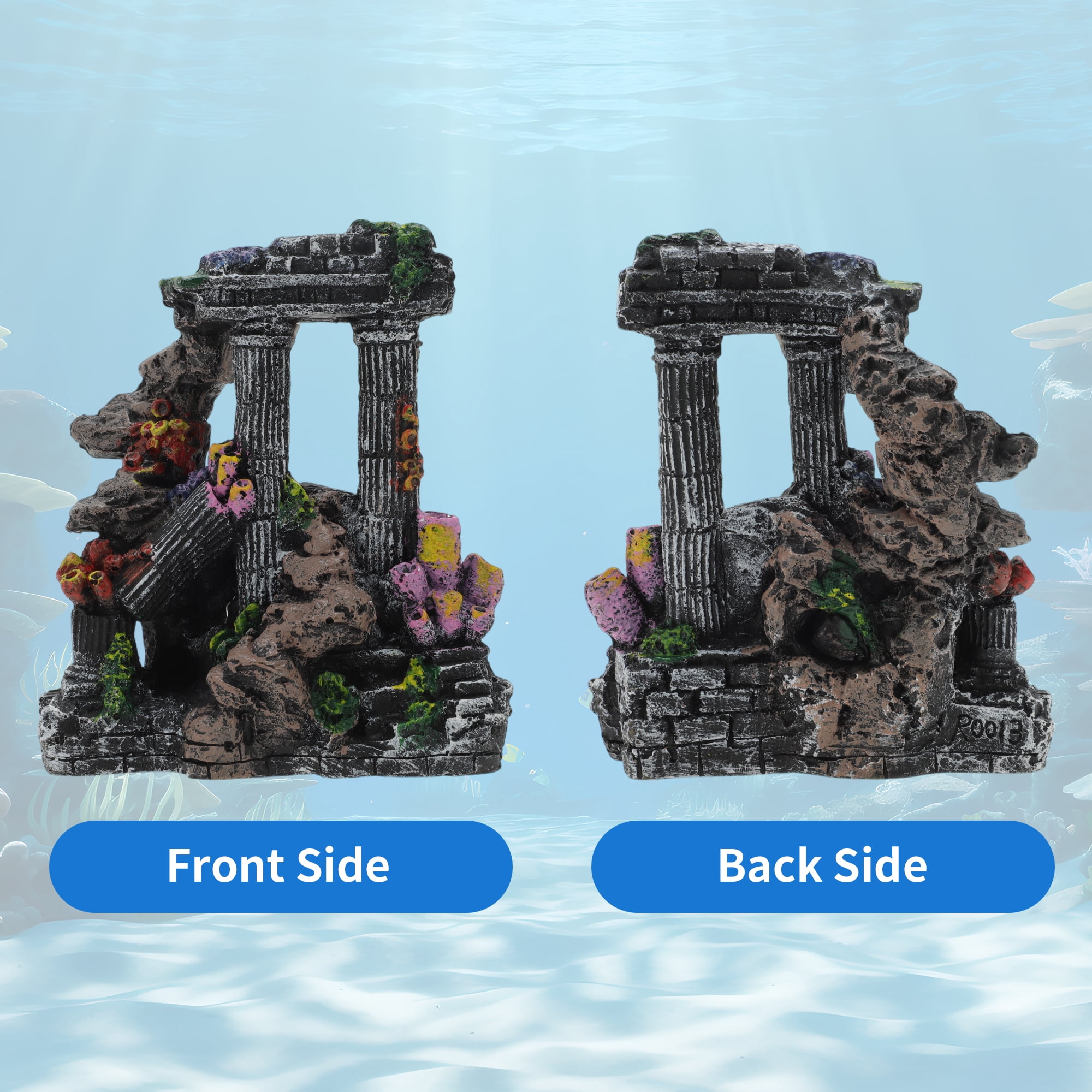 Unique Bargains Fish Tank Decorations Natural Coral Reef Design Aquarium Decorations Enhances Underwater Aesthetic for Fish Black Gray
