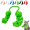 Green, variant on Lethargic Cat Muscle Arms, 3D Printed PLA Neck Costume Prop, Large 6.30 x 4.72 x 4.72 in, Small 5.51 x 4.92 x 2.72 in Assorted Colors for Cats ( Black, Small )