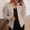 Beige, variant on Womens Suit Jacket Open Front Long Sleeve Notch Lape Work Jacket Business Cardigan Jackets with Pockets Dressy Casual Lightweight Suit Work Office Classic Jacket Gray XL