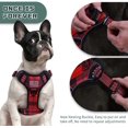 thumbnail image 3 of SHIYIBLD Tactical Dog Harness for Small Dogs No Pull, Famous TIK Tok No Pull Puppy Harness, Fit Smart Reflective Pet Walking Harness for Training, Adjustable Dog Vest Harness with Handle Red Plaid S, 3 of 6