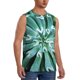 thumbnail image 2 of Fotbe Teal Cactus Men's Camiseta sin Mangas Estampada para Hombres, Playera Casual para Gimnasio, Entrenamiento, Playa-Small, 2 of 7