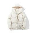 thumbnail image 2 of felwors Women's Oversized Quilted Lightweight Baggy Zip Up Puffer Jacket Long Sleeve Casual Warm Padded Coat Beige, XXXXL, 2 of 5