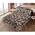 thumbnail image 4 of Ambesonne Abstract Boho Fitted & Flat Sheet with Sham 3 Pcs Set, Jaguar Skin Pattern, Twin, Warm Taupe Pale Caramel, 4 of 5