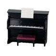 thumbnail image 1 of Piano de casa de muñecas con taburete, modelo de piano de cola a escala 1/12, caja de habitación, instrumento musical Negro, 1 of 9