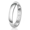 thumbnail image 3 of Tioneer His & Her Engraved Why I do What I do Nothing Without You Classic Sterling Silver Plain Wedding Band Ring, 3 of 3