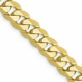 thumbnail image 1 of 10K Yellow Gold 6.75mm Flat Beveled Curb Chain (20 X 6.75) Made In South Africa 10fbu180-20, 1 of 5