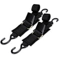 thumbnail image 1 of LinenLoon Boat Trailer Transom Tie Downs Straps 1200 LBS, 2" x 4' Adjustable Boat Buckle Transom Tie Downs to Trailer, Marine, Jet ski, Pontoon, with Quick Release Buckle & Anti-Scratch Hooks, 1 of 5