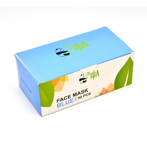 PandaSpa Four Layer 4-Ply Disposable Earloop Face Mask Filter Antivirus Bacteria Blue - 50 Pieces