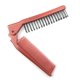 thumbnail image 1 of Cepillo de pelo de repuesto plegable Color sólido antiestático a prueba de arañazos resistente al calor herramienta de cepillos de peluquería Ayudas para vestirse con gancho de botón Marrón Jumpingount  CE015012-04B, 1 of 6