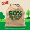 thumbnail image 2 of Glad ForceFlex Plus Kitchen 50% Recovered Plastic 13 Gallon Drawstring Bags, 45 Count, 2 of 8