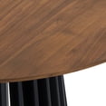 thumbnail image 4 of Pasadena 79" Wood Oval Dining Table with Walnut Finish and Black Base, 4 of 9