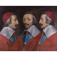 thumbnail image 2 of de Champaigne, Philippe 14x12 Black Ornate Wood Framed with Double Matting Museum Art Print Titled - Triple Portrait of Cardinal de Richelieu, 2 of 4